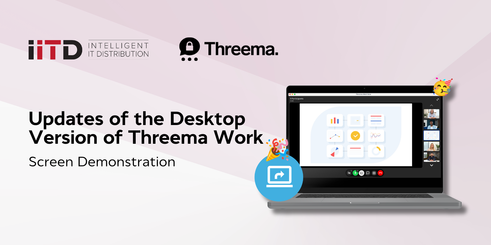 The Updates of the Desktop Version of Threema Work: Screen Sharing is Now Available